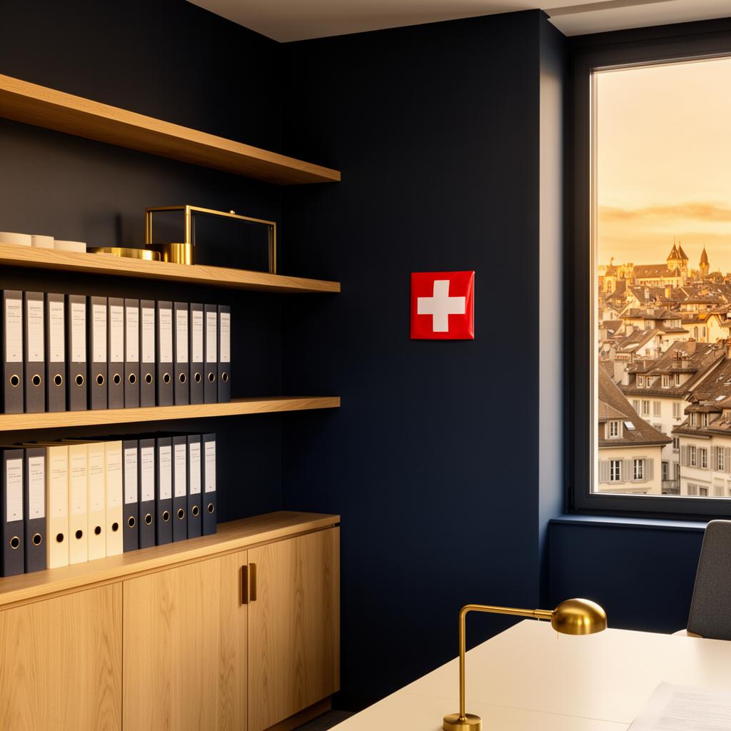 Cabinet de fiduciaire suisse, vue sur les toits de la vieille ville
